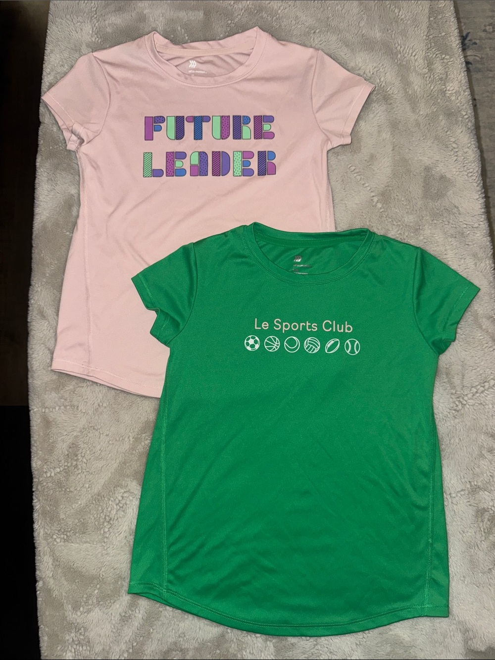 all in motion Pink & Green Short-Sleeve Kids Tees - 2-Pack